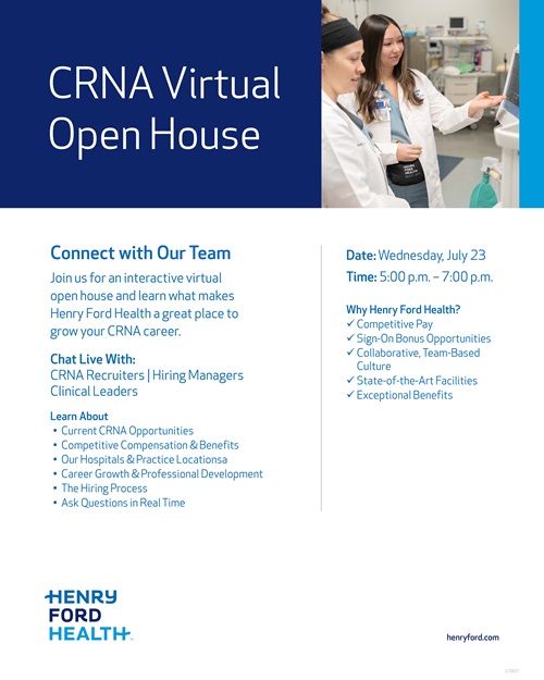CRNA Open House Flyer