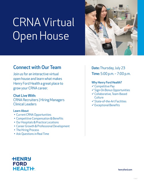 CRNA Open House Flyer
