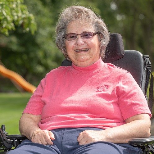 Laura ALS patient smiling