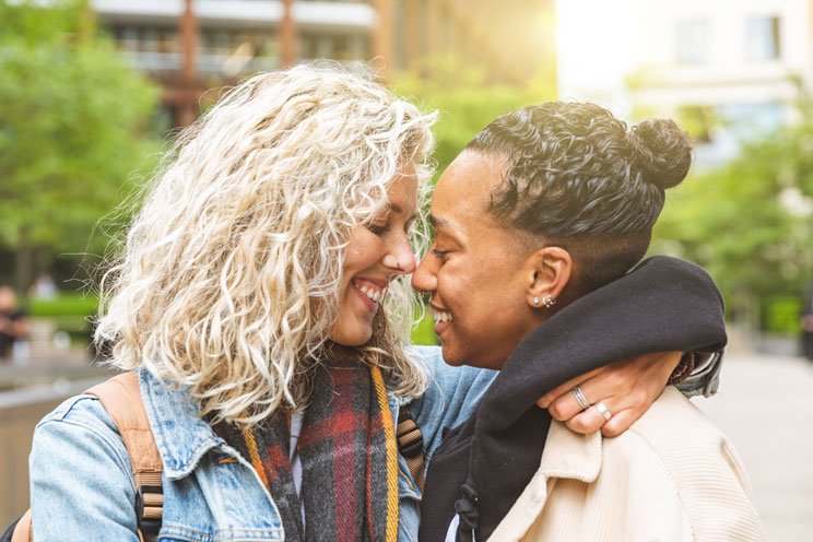 couple smiling at each other