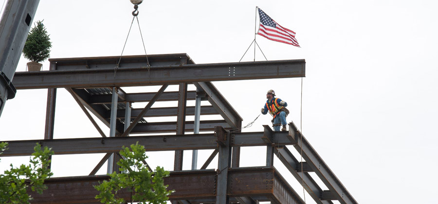 cancer center beam added during construction