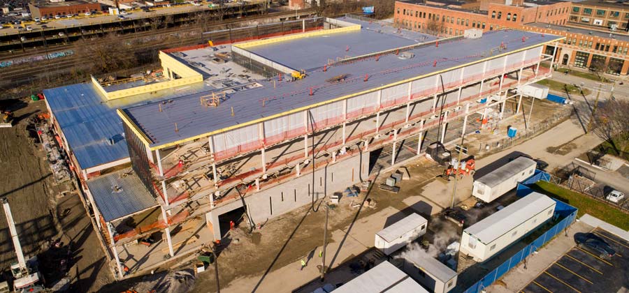 pistons performance center building construction