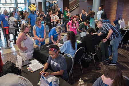 All of Us Registration at Lions Game