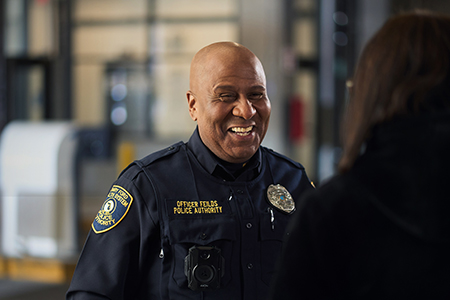 Officer Fields smiling
