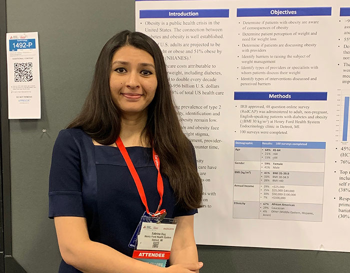 American Diabetes Association meeting 6-2019 2nd year fellow Dr. Huq presenting her poster