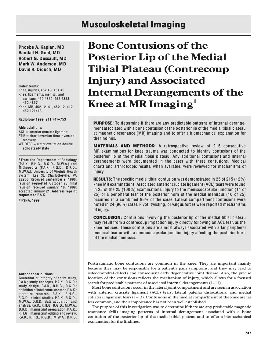 Conferences & Journal Club Musculoskeletal Radiology Henry Ford