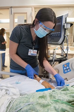 Nurse with patient
