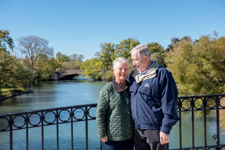 breast cancer patient sharon with husband