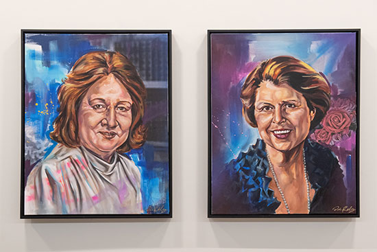 Brigitte Harris and Josephine Ford portraits