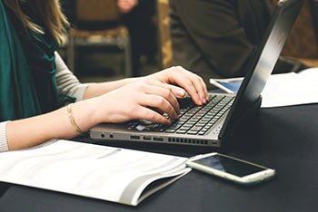 woman on laptop
