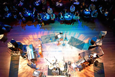 overhead view of orchestra