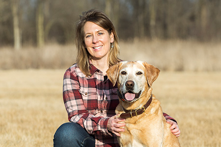 Eye Care ENT Patient Natalie Zoccola with her dog