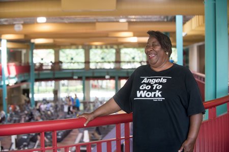 cardiac rehabilitation patient sherry murphy laughing