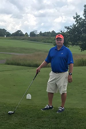 cto pci patient larry dittbenner playing golf