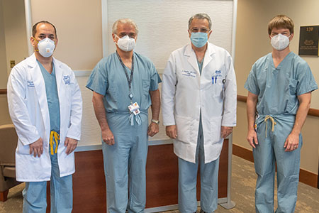 Doctors wearing masks