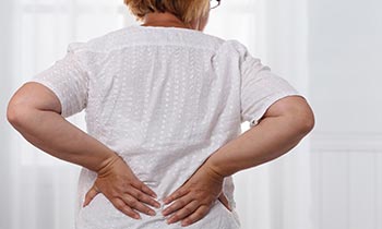 woman with back pain