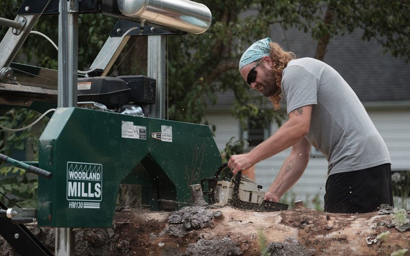 keith steller sawing wood