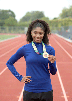Kourtney Kennard on track with gold medal
