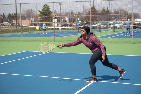 brittany playing tennis