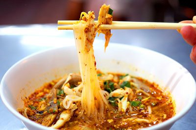 spicy foods noodle bowl