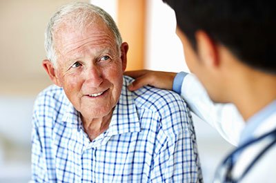 older man with doctor