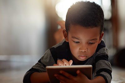 boy with tablet