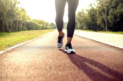 person walking on path