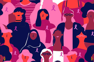 illustration of breast cancer survivors