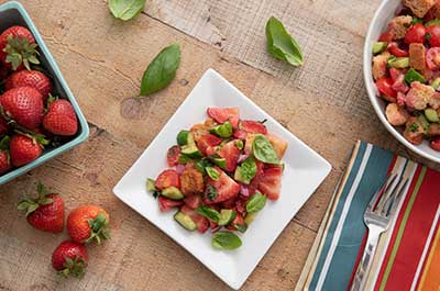 Strawberry Panzanella Salad Recipe Video