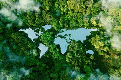 birds eye view trees world