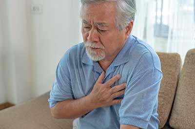 man with acid reflux