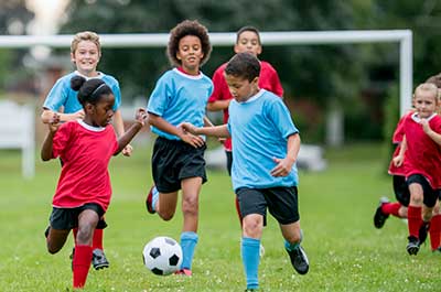 kids playing soccer
