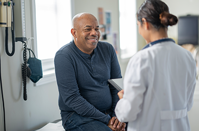 doctor talking to patient