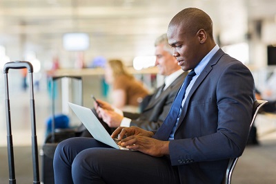 man on computer