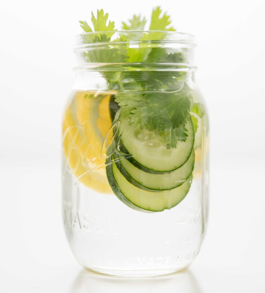 infused waters cucumber lemon cilantro e1530560617878 927x1024