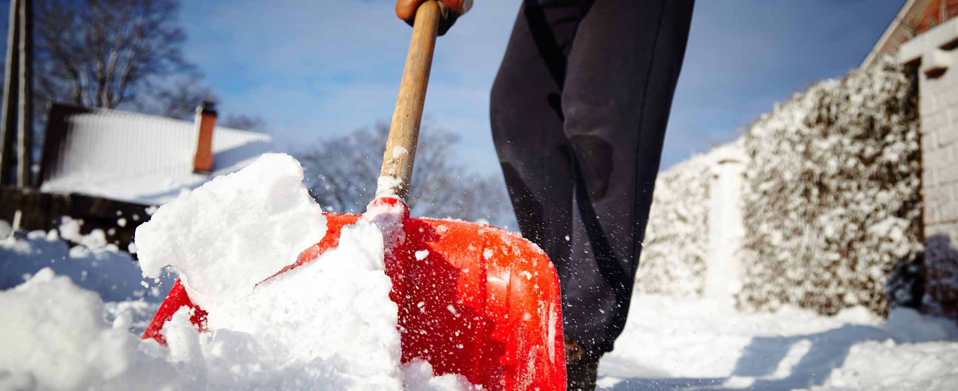 man shoveling