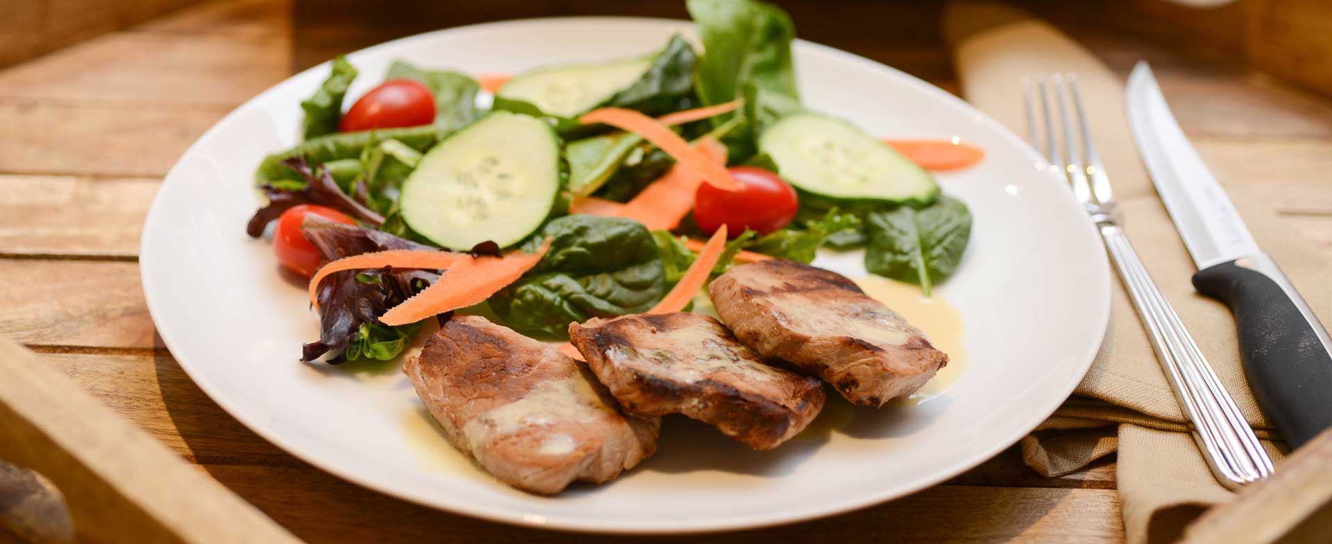 grilled pork medallions