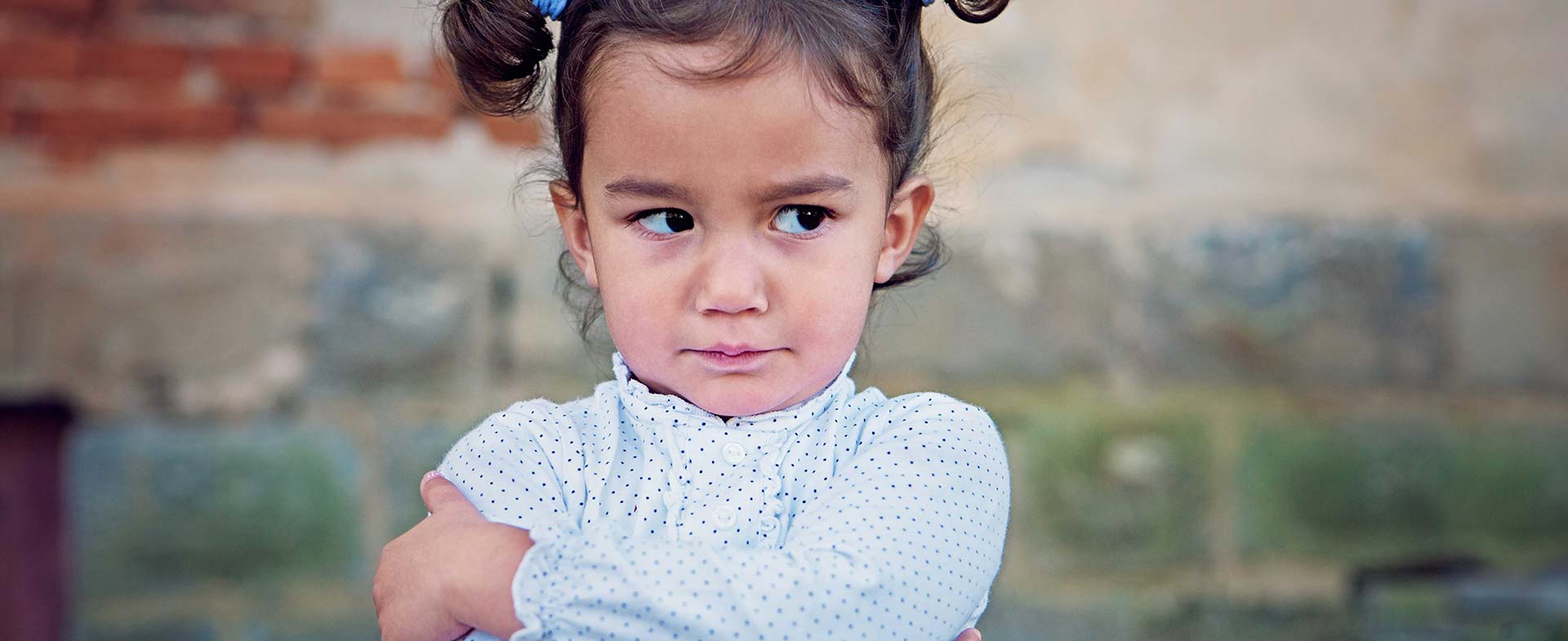 grumpy little girl
