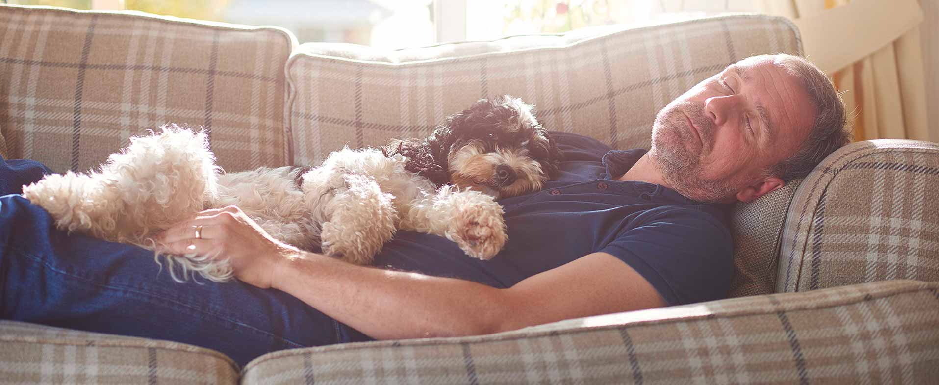 man napping