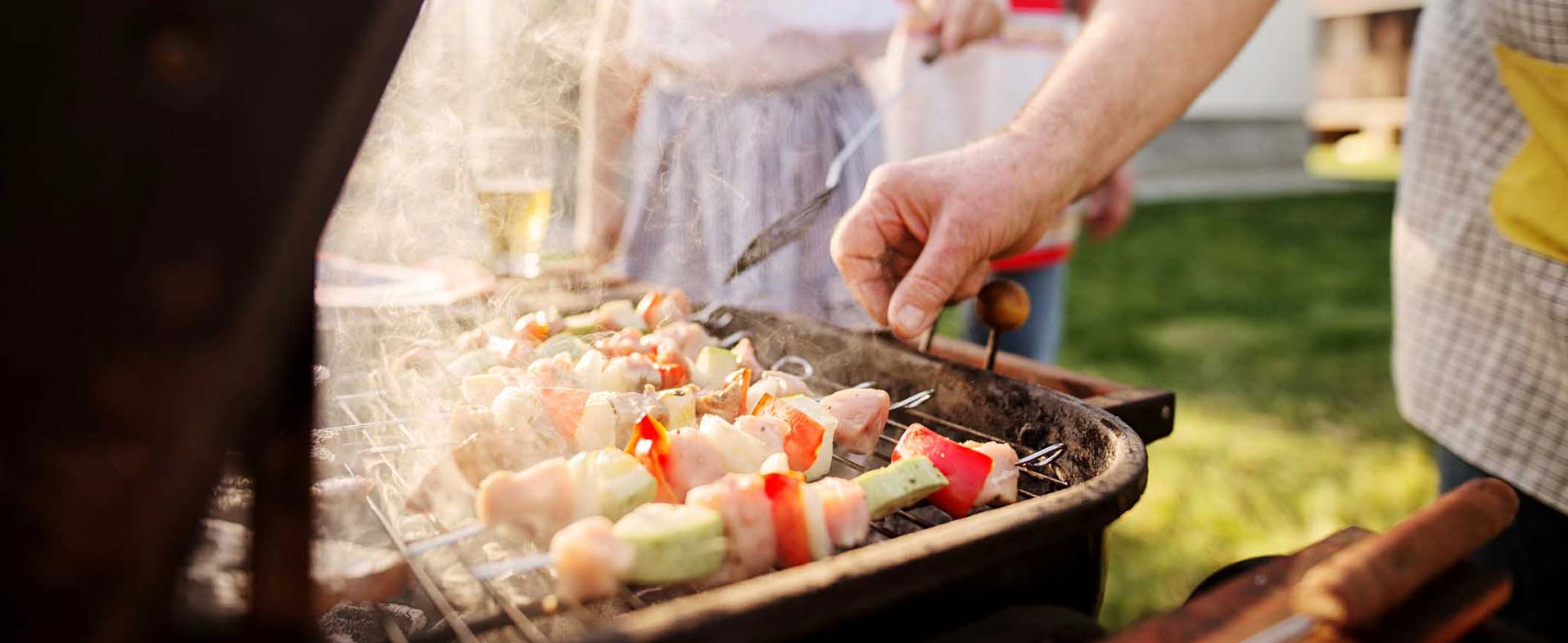 man grilling