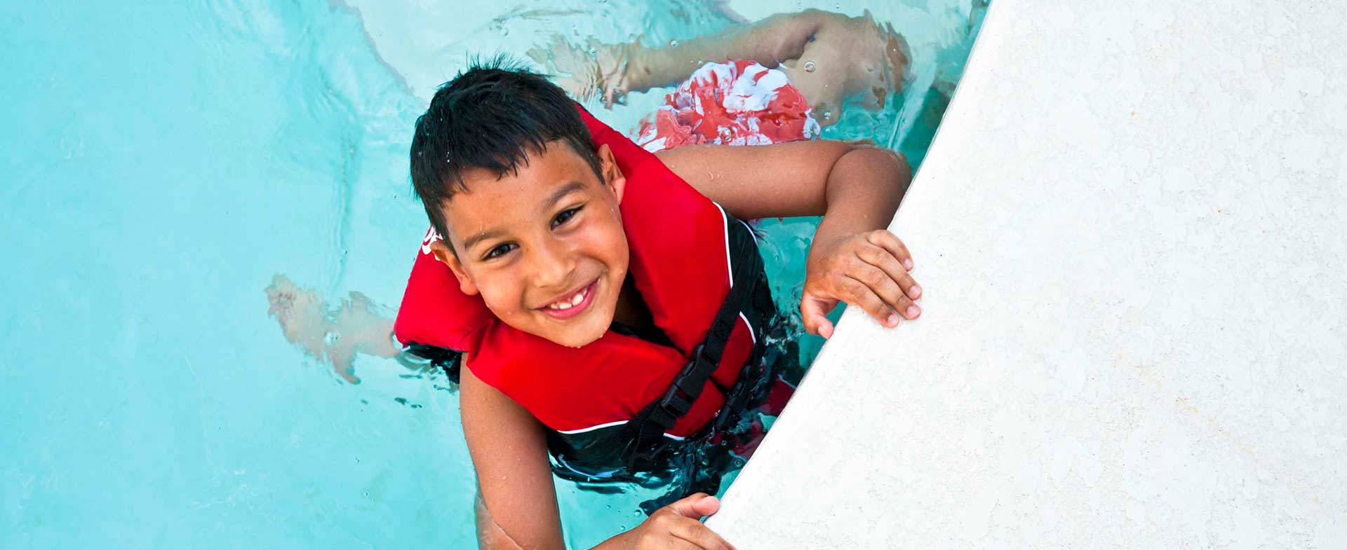 boy in the pool