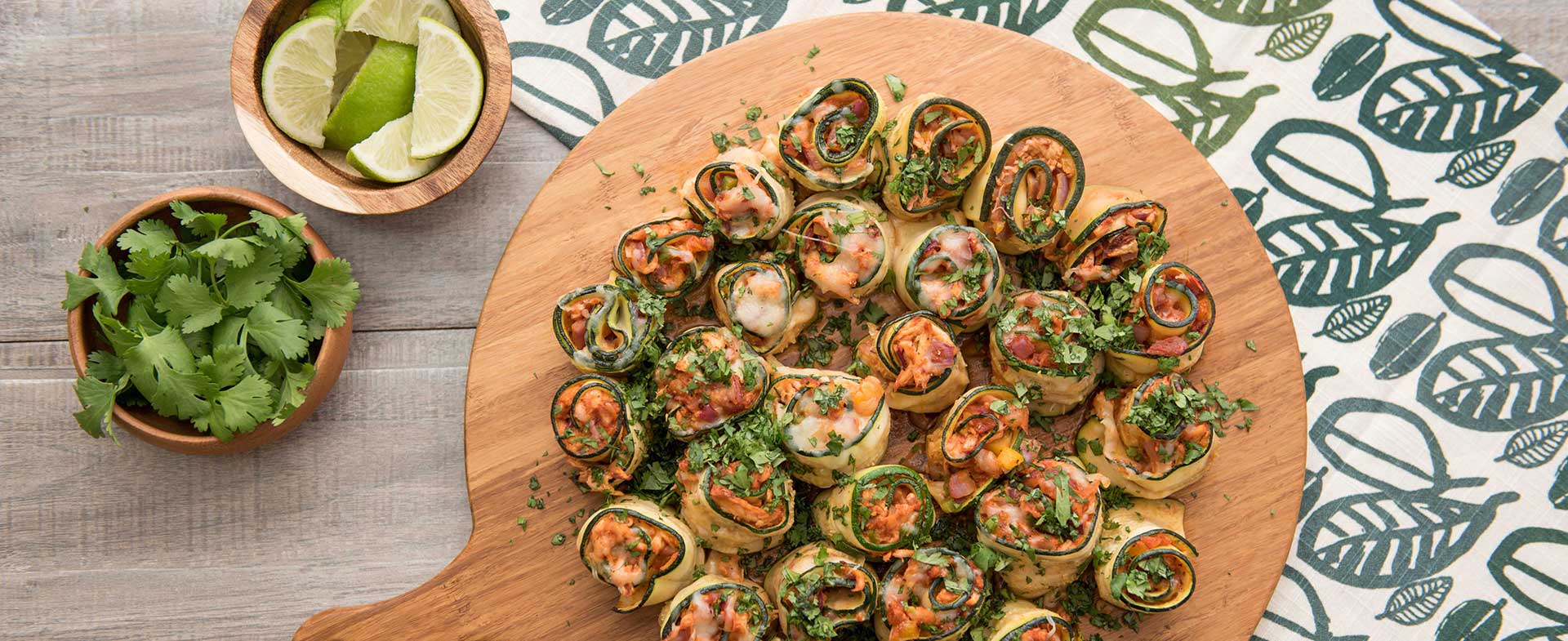 zucchini chicken enchilada rollups recipe video