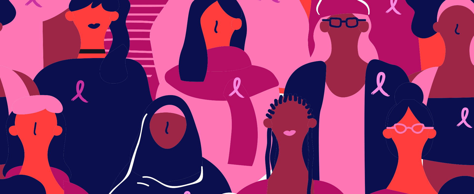 illustration of breast cancer survivors