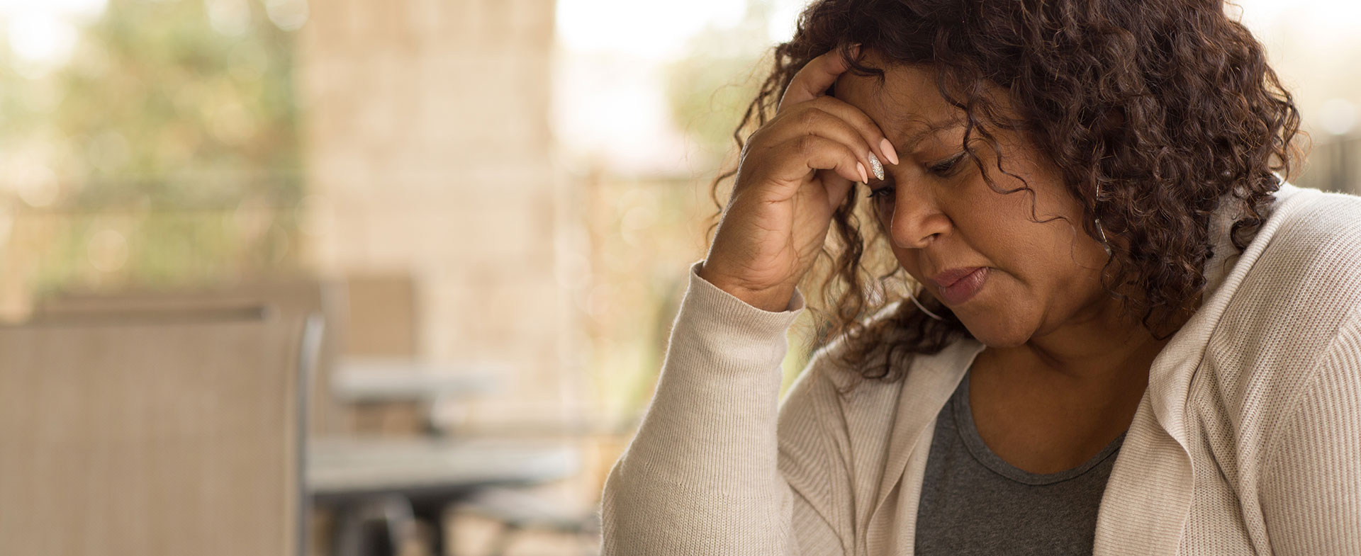 woman with headache