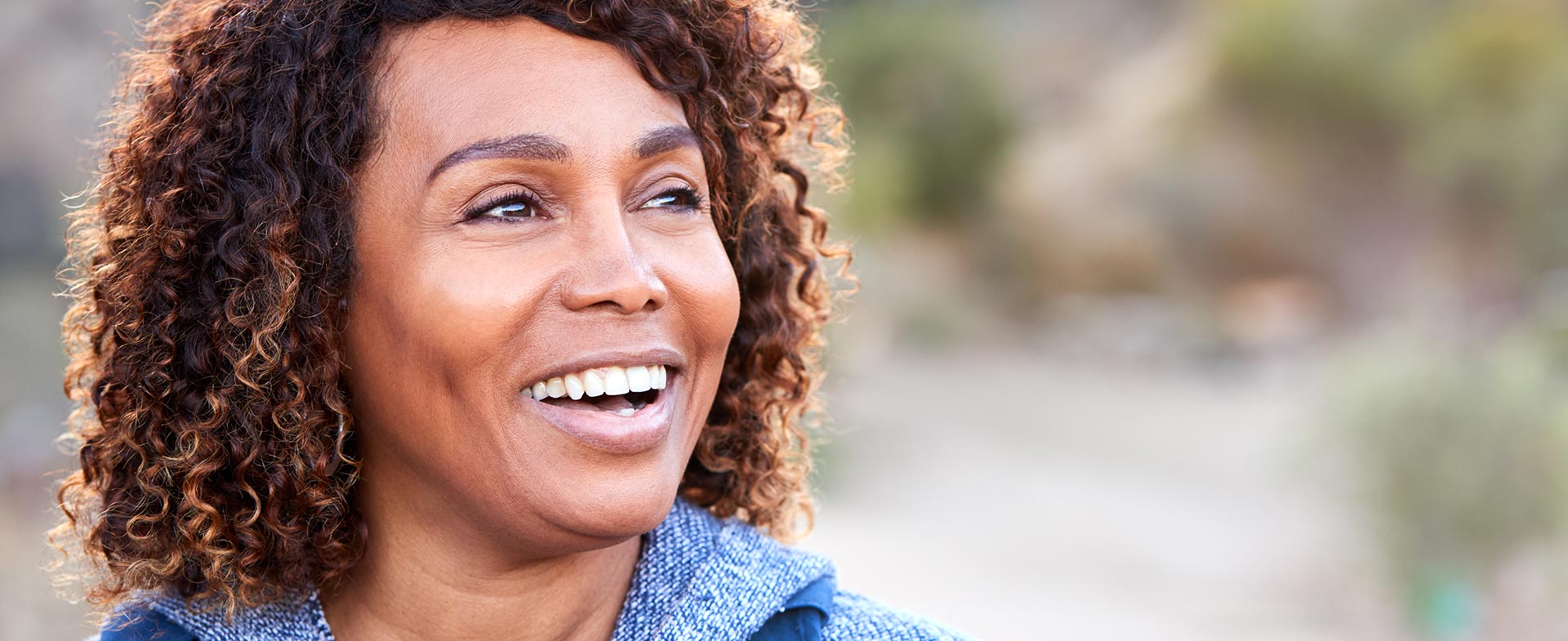 woman smiling