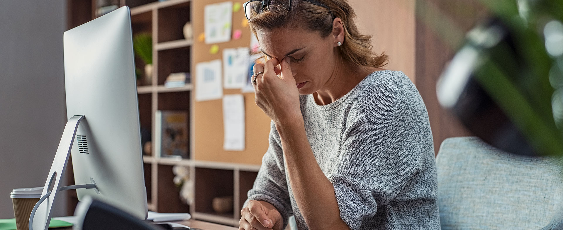 woman with headache