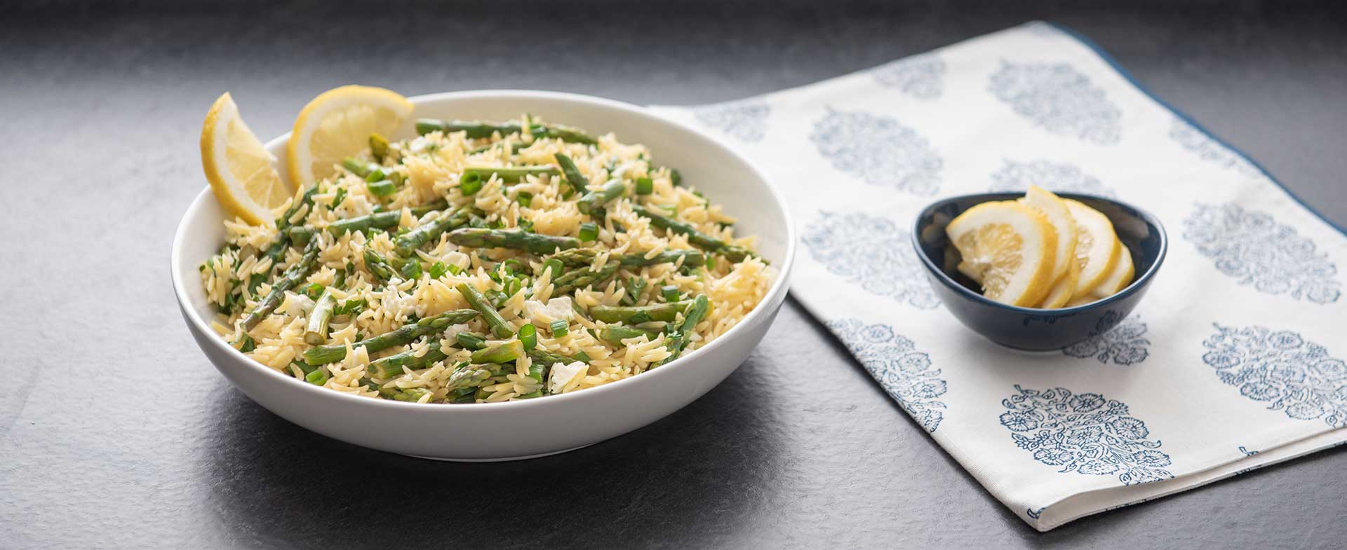 Lemon Asparagus Orzo Pasta Salad recipe