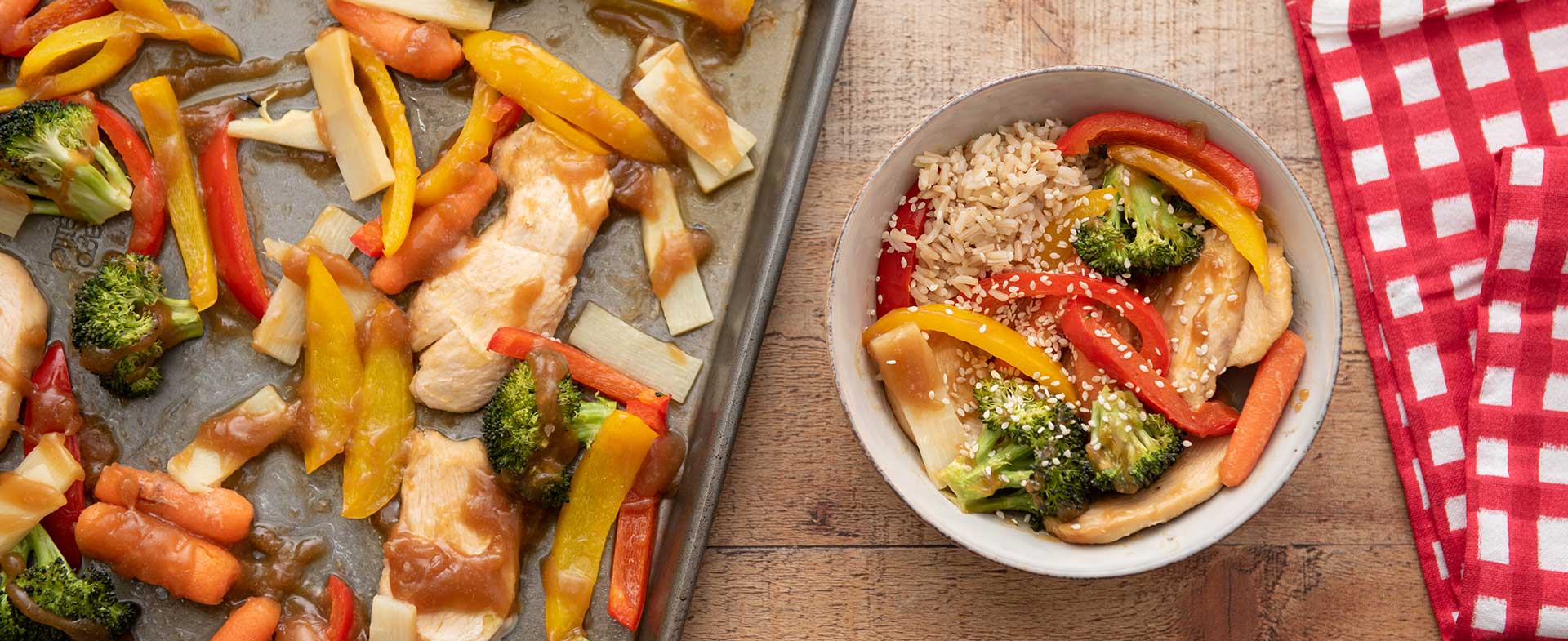 Sheet-Pan Chicken and Veggie Stir-fry Recipe Video 