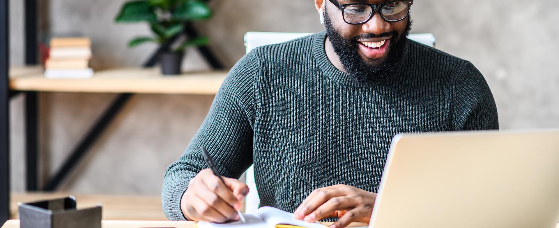 man working at office