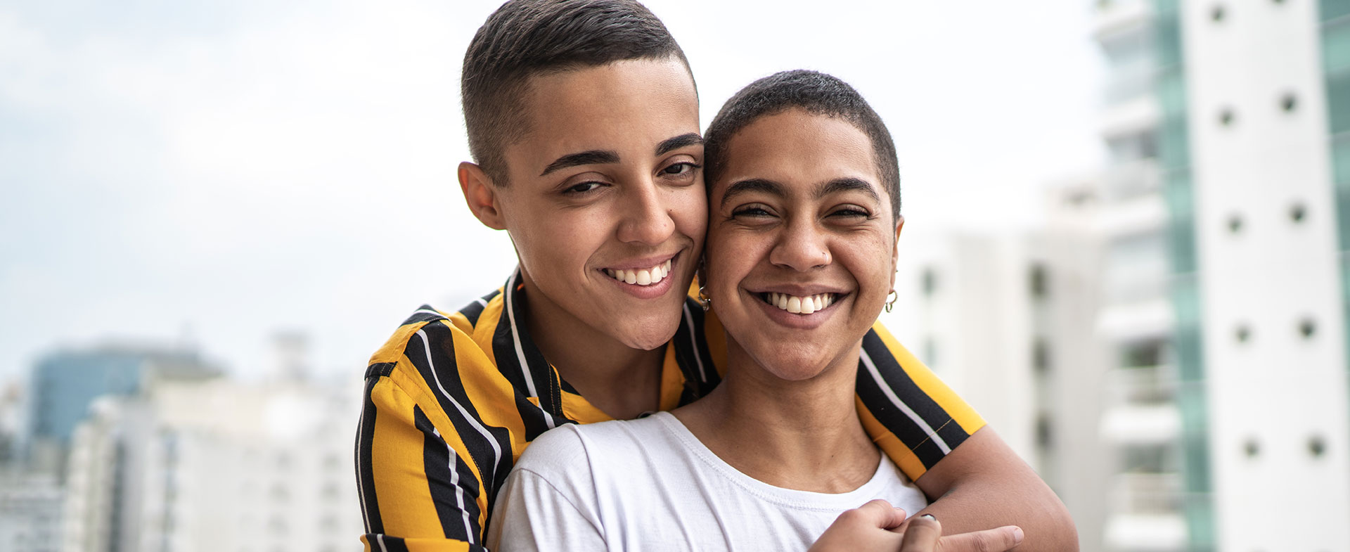 two people hugging